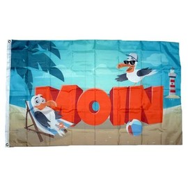 Flag Moin Beach Seagulls 90 x 150 cm