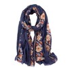 Lutesa Women's Large Stall, Ethnic Style, Embroidered, Floral Pattern, Scarf,