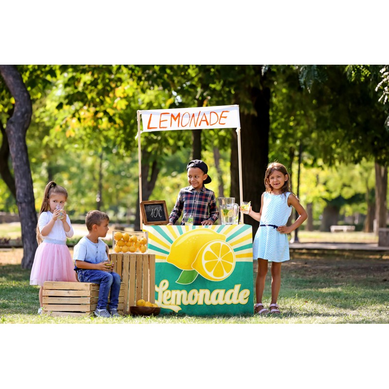 Lemonade Stand for Kids - Lemonade Tablecloth - Outdoor Lemonaid