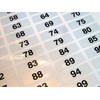 31x10mm, Black on Silver Labels, Consecutively Numbered 1 to 100,