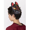 Party City Japanese-Style Folk Art Mask, Fox, Black