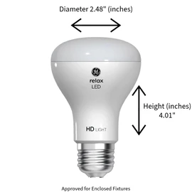 GE Relax LED Light Bulb, 45 Watt, Soft White, R20 Indoor Floodlight (1 Pack)