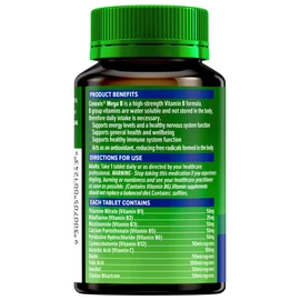 Cenovis Mega B Tablets 100 - High-Strength Vitamin B Formula B-Group Vitamins Support Energy Levels, Healthy Nervous and Immune System Function - Reduces Free Radical Formation in the Body