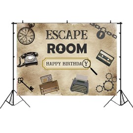 Lofaris Detective Theme Birthday Backdrop Escape Room Party Background Mystery Investigation Analysis Top Secret Birthday Party Supplies Decoration Photo Booth Studio 7x5ft