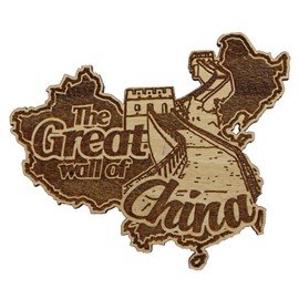 Great Wall of China Wood Engraved Wooden Fridge Magnet Souvenir Gift