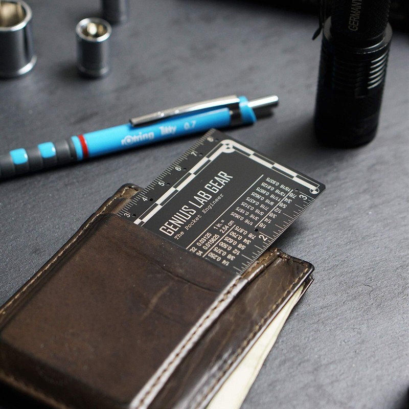 Genius Lab Gear The Pocket Engineer - Wallet Engineering Ruler