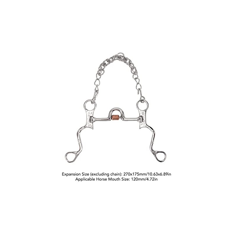 aqxreight Snaffle de Boca de Caballo de Acero Inoxidable, Duradero