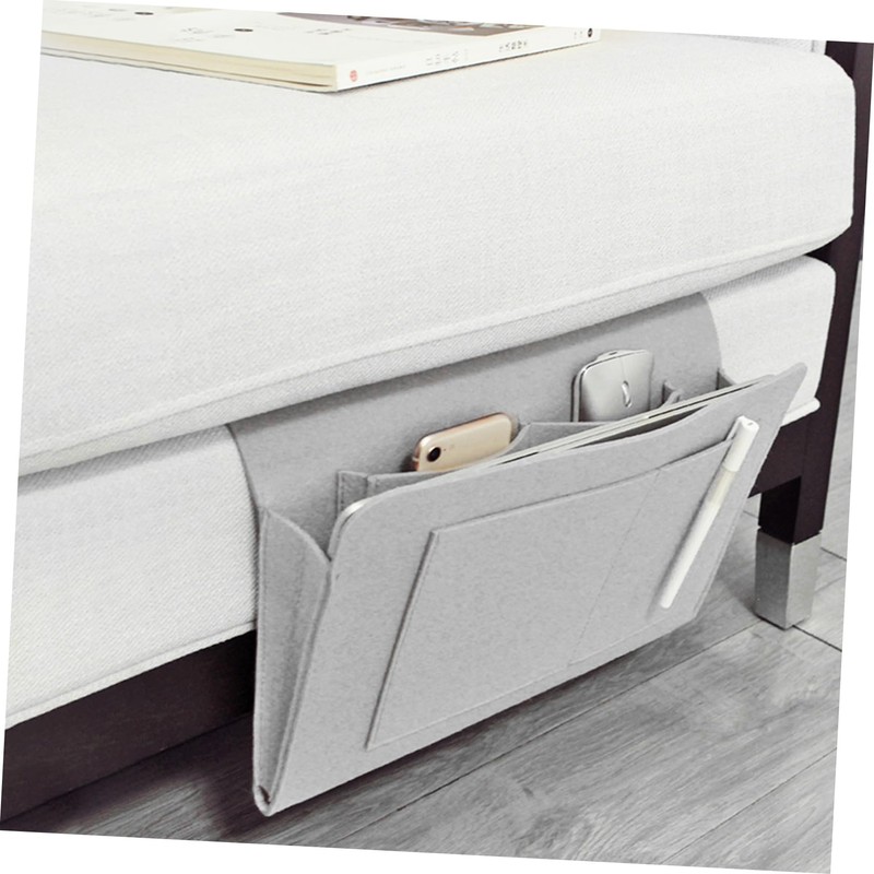 LIFKOME 1pc Felt Bedside Organizer Portable Storage Bag with Multiple