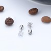 2 Pairs Stud Earrings Set, Hypoallergenic Cubic Zirconia 316L Stainless