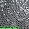 goodbath Ringless Shower Curtain, Waffle Shower Curtains for Bathroom,Mesh Top