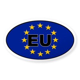 CafePress European Union (EU) Oval Sticker Oval Car Bumper Sticker