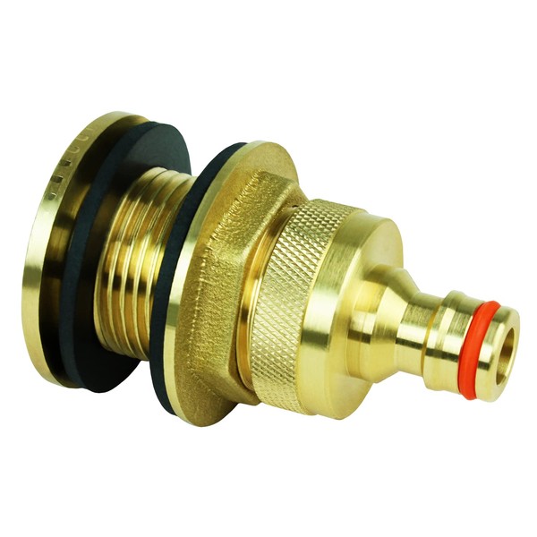 Rain Barrel Feed-Through 1 Inch Male Thread with Tap Piece,
