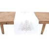Manor Luxe Festive Trees Table Runner, 15"x90", White