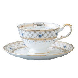 Narumi 52476-6792 Prima Donna Cup and Saucer, 7.3 fl oz (210 cc), Gold, Stylish, Gorgeous, Elegant, Gift, Tea, Coffee, Made in Japan, Gift Box Included