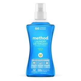 Method Liquid Laundry Detergent, Fresh Air, 66 Loads Per Bottle, Biodegradable Formula, Plant-Based Stain Remover, 53.5 Fl Oz (Pack of 1)