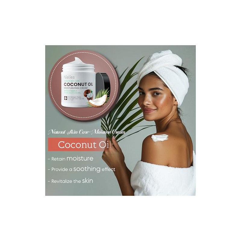 Coconut Oil Cream, Crema Corporal Coco, Crema de Coco, aceite