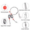 Fishing Egg Sinker Rigs, 8pcs Saltwater Flounder Rigs Fishing Wire