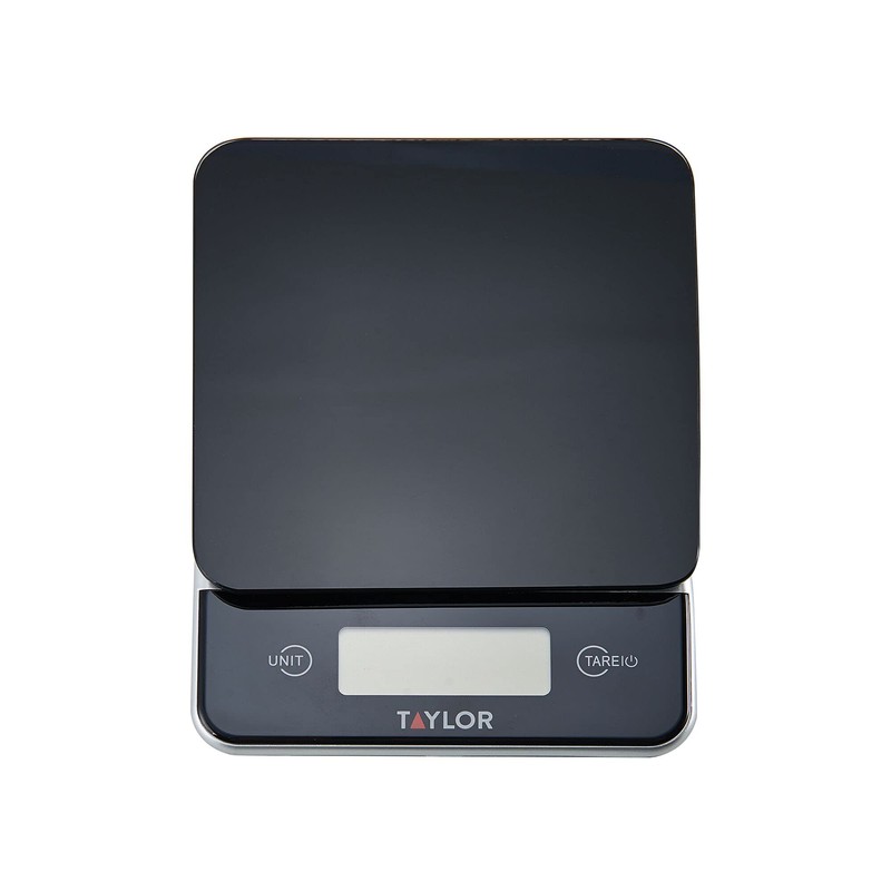 Taylor Precision Products 11lb Glass Platter Digital Kitchen Scale Black