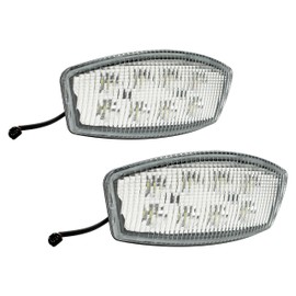 HECASA Pair LED Cab Light 12V 24W Compatible with Kubota B2650HSDC B3350HSDC L3240HSTC L3240HSTC-3 LED Roof Marker Light Headlight Plastic+Aluminium Alloy (Clear Lens)
