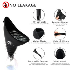 SMEKLYN Female Urination Device Women Pee Funnel Reusable Silicone Urine Cup Female Urinal Post Surgery Pee Standing Up Perfect for Camping Hiking Travel Road Trip Accessories-Plus Size