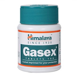 Gasex All Natural Digestive Support | Antiflatulent, Relieves Upset Stomach and Provides Bloating Relief | 100 Gluten-Free Tablets by Himalaya (Since 1930)