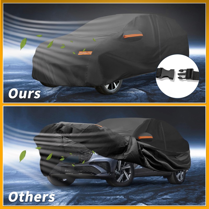 Partuto Car Cover Waterproof All Weather Sun Rain Protection Full