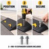 SucceBuy 3-Inch Rubber Threshold Ramp, 35.5 x 18 In Non-Slip