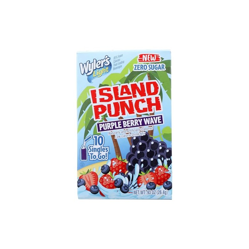 Zero-Sugar Island Punch Purple Berry Wave Drink Mix, 10CT