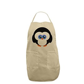 TooLoud Cute Penguin Christmas Adult Apron - Stone - One-Size