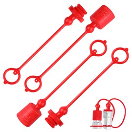 2 Sets Plug Dust Cap Hydraulic Quick Coupling Dust Cap for Hydraulic Connections Hydraulic Dust Caps Covers for Hydraulic Quick Couplings Hose Coupler PVC