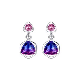 Michooyel Women's 925 Silver Mystic Topaz Swinging Casual Earrings, Popular Accessory, Birthday Gift, Christmas, Birthday, Elegant, For Adults, Allergies, Gift, Sterling Silver, mystic-topaz