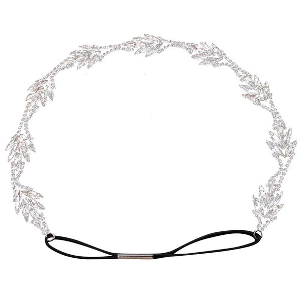 Beaupretty Bridal Headband Elegant Rhinestone Hair Band Wedding Hair Accessories for Pageants Proms Birthday Party