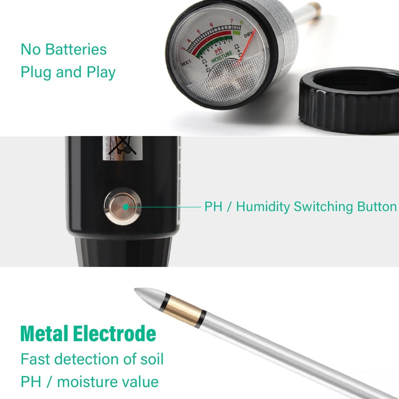 Soil Tester PH Soil Moisture Tester Ph Meter Moisture Humidity