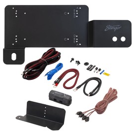 Stinger BRCOAMPBRKTP Amp Bracket - Passenger Side with STXKBR8 Underseat Amplifier 8-Gauge Wiring Kit Compatible with Bronco