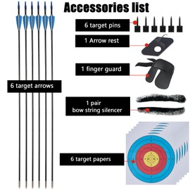 GQT Recurve Bow and Arrow Sets, Archery Takedown Bow Set for Adults Beginner Teenagers Youth Target Practice, Left & Right Handed, 20/30/40lbs (40lbs)