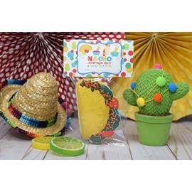 Amanda Creation Nacho Average Day Happy Cinco de Mayo Bag Toppers for Party Favor Treat Bags, Set of 20 Bag Toppers With 20 Self-Adhesive Bags Also Included