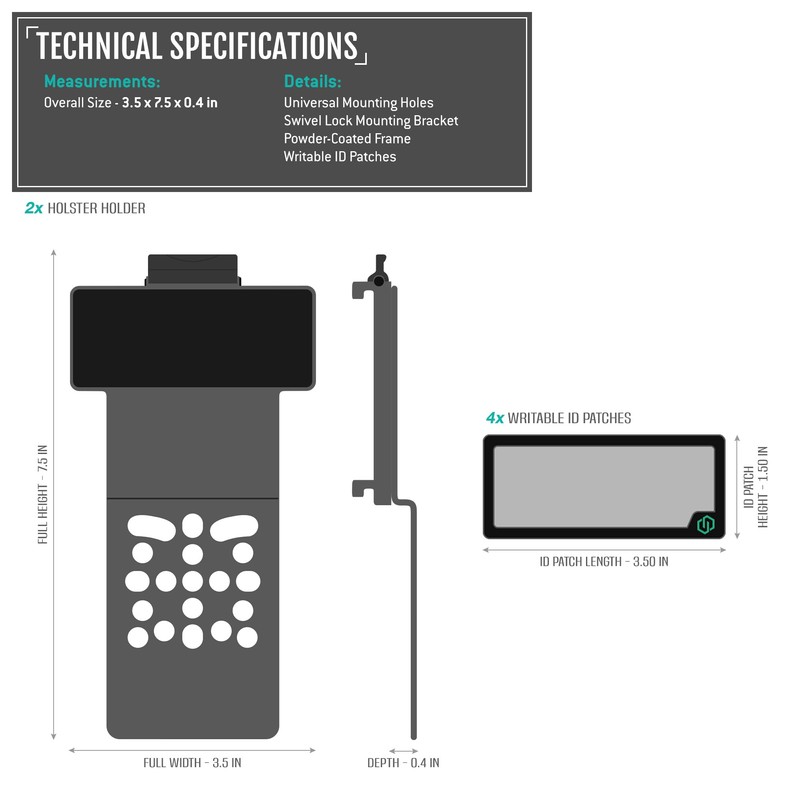 Savior Equipment Wall Rack System Heavy-Duty Steel Tactical Universal Pistol