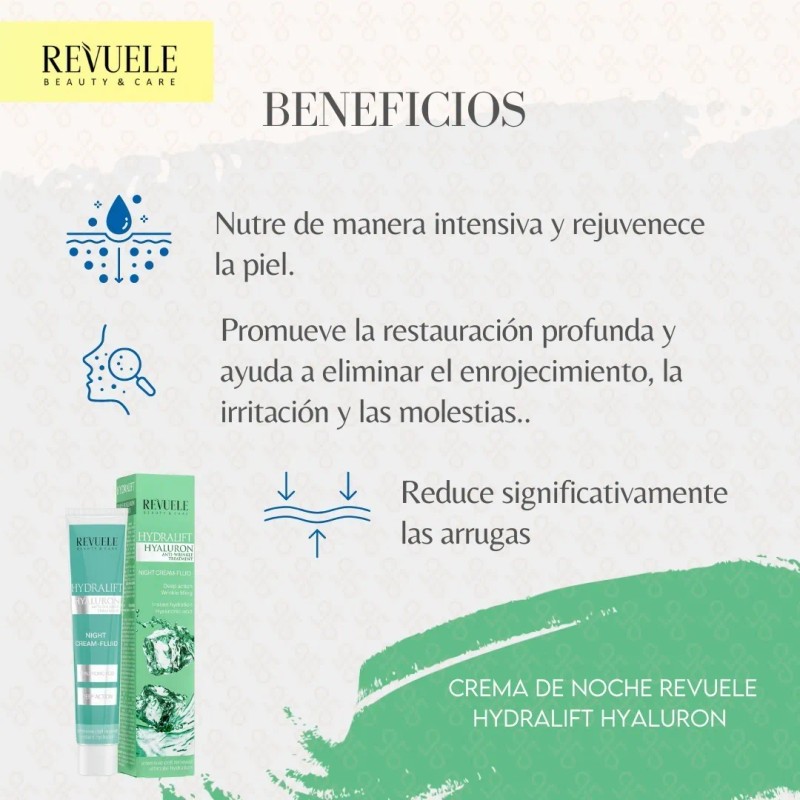 Crema Facial Hidratante Noche Acido Hialuronico Revuele 50ml Tipo de