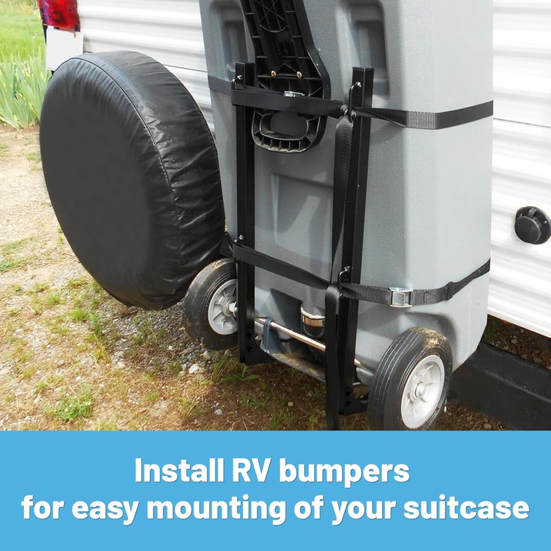 JMTAAT New RV Bumper Mount Tote Tank Carrier Secure Tank