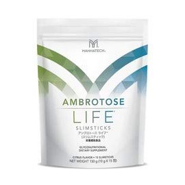 Manatech Ambrotose Life (Slim Stick) Powder, 5.3 oz (150 g) (0.4 oz (10 g) x 15 packs), Citrus Flavor