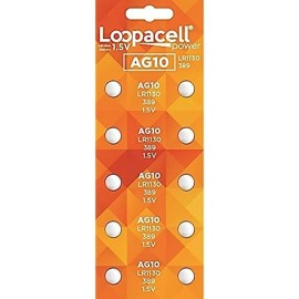 20 AG10 LR1130 LR1131 389A 389  Loopacel 1.5 Volt Alkaline Button Cell Batteries