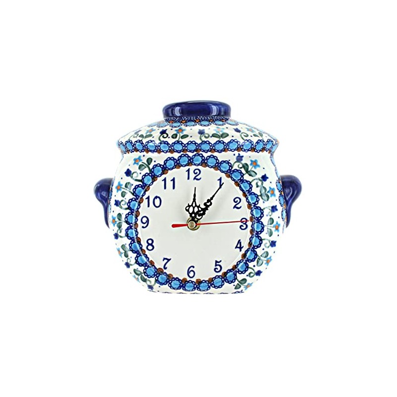 Blue Rose Polish Pottery Savannah Wall Clock