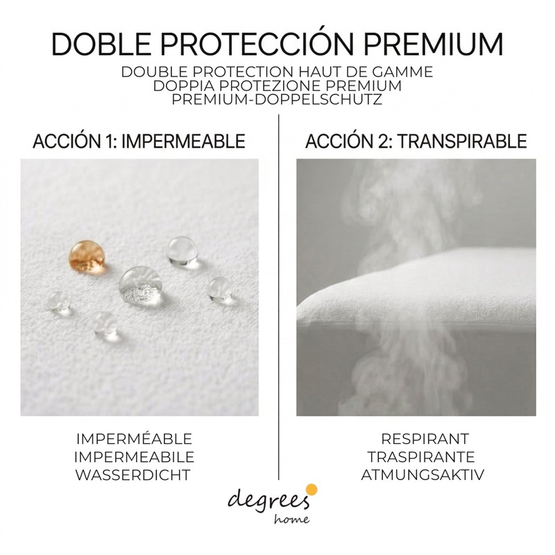 Degrees Home Waterproof Mattress Protector with Elasticated Edging - Breathable