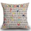 Smooffly Cushion Cover Classroom ABCs Education Decorative Throw Pillow Cover