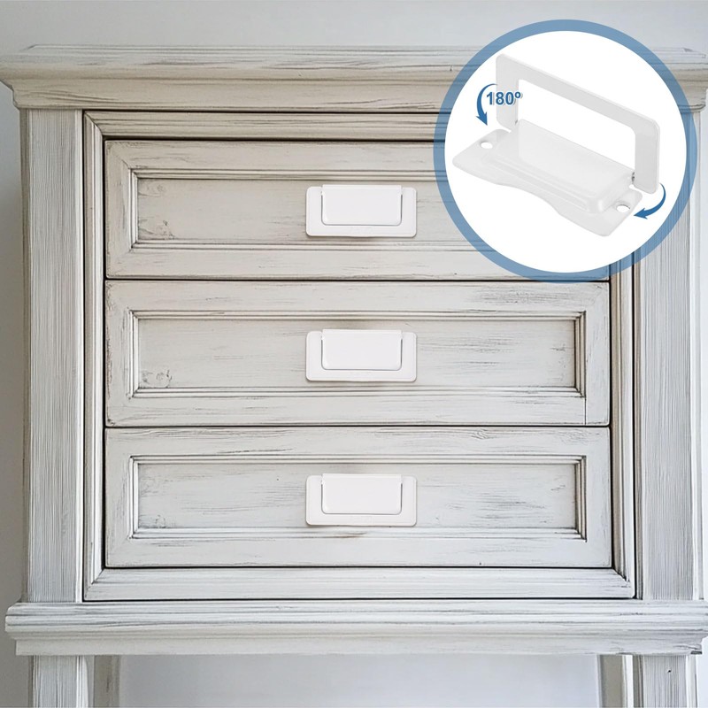 PATIKIL Recessed Pull Door Handle, 2 Pack Invisible Flush Pull