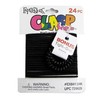 Expressions Black Hair Elastics, 24 Per Card, Clasp Free 841b