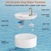 DOOOB Ceramic Dog Water Fountain, 4L/135oz Ceramic Cat Water Fountain
