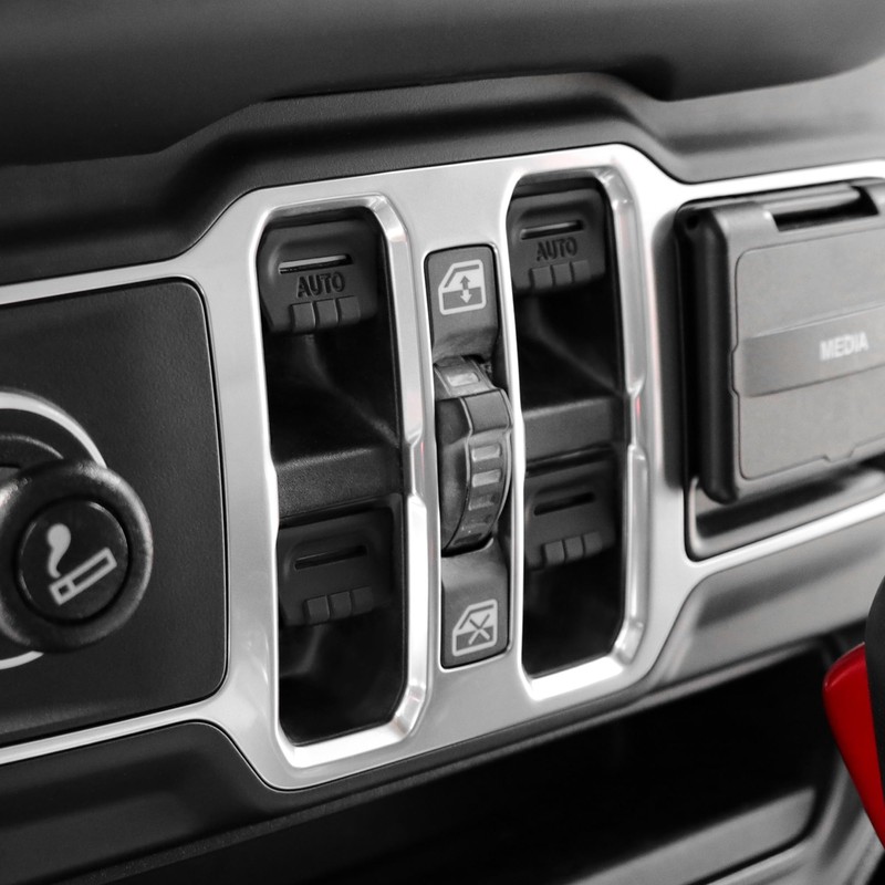 Black Window Switch Button Cover Compatible with Jeep Wrangler JL