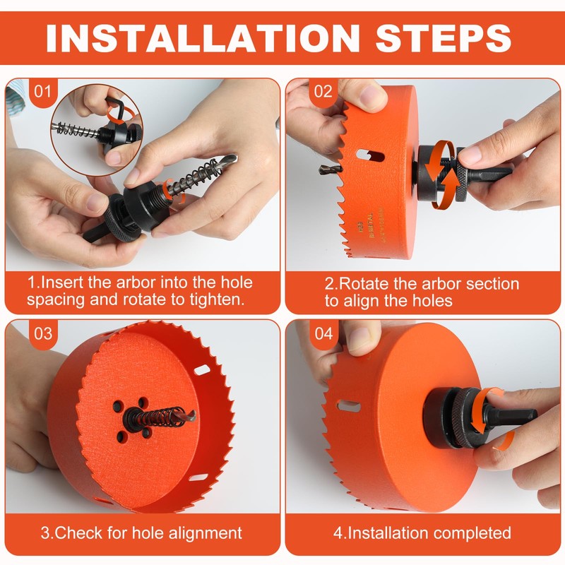 Storystore 4 1/8 Hole Saw for Recessed Lights,Hole Saw Kit