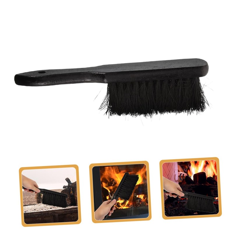 KOMBIUDA Fireplace Cleaning Brush with Ergonomic Handle Duster Brush for